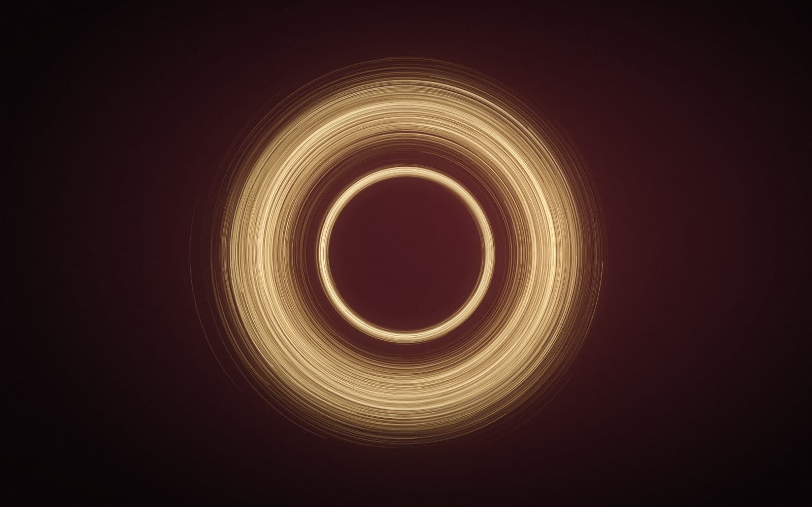 Ilustración de Obedic: anillo de seda dorada con un aro luminoso en el centro