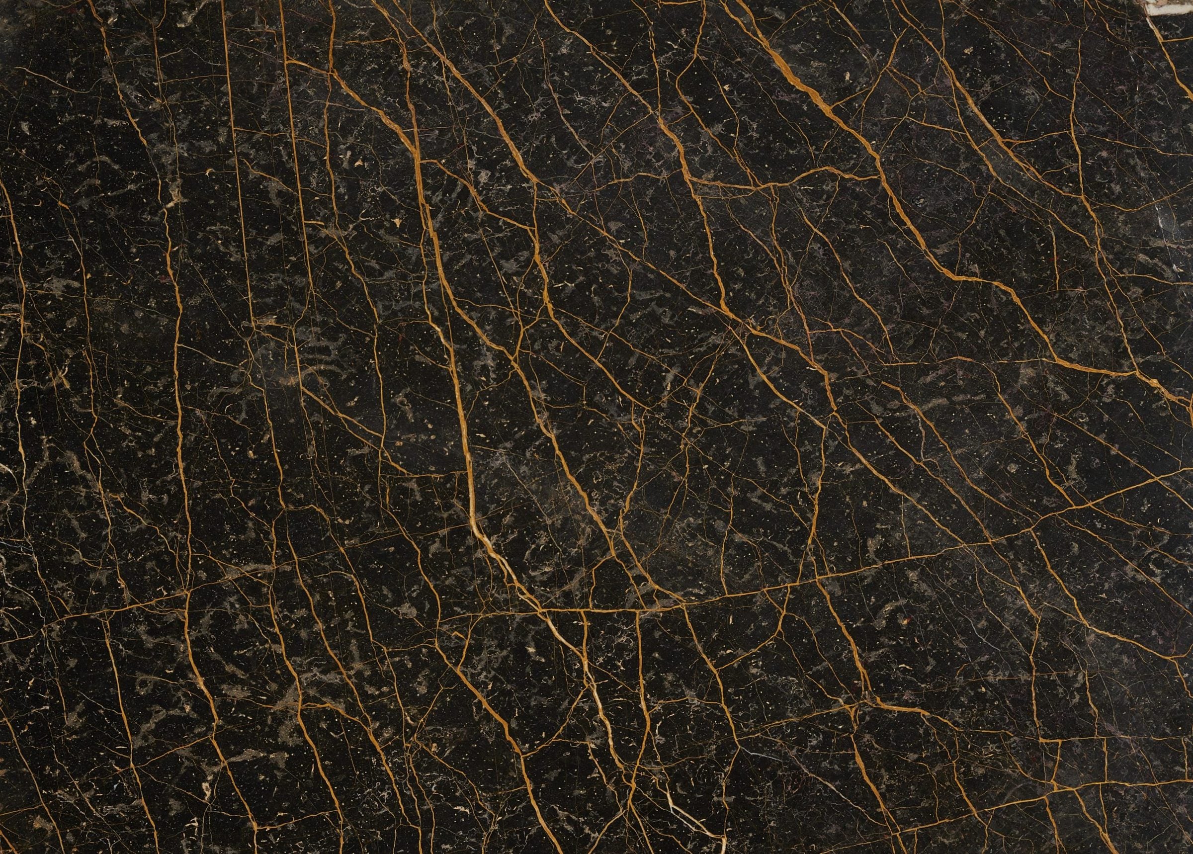 Detalle de mármol negro con vetas doradas