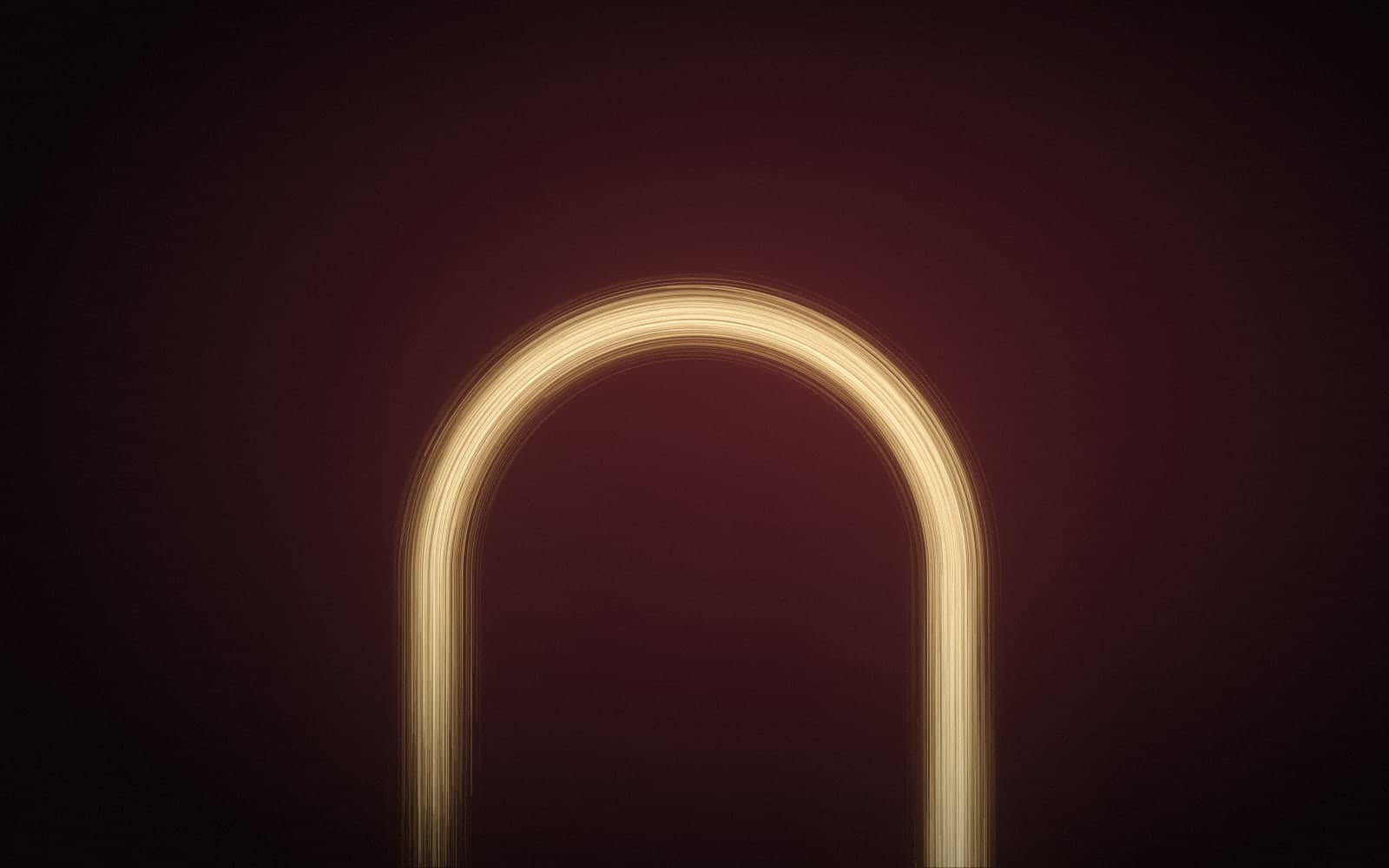 Ilustración de Obedic: arco de hilos dorados sobre dos pilares de luz