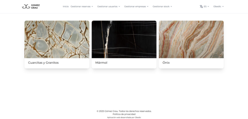 Captura del proyecto de Gómez Grau